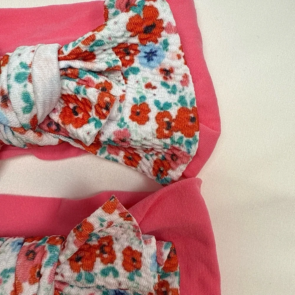Floral Pink Baby Headbands